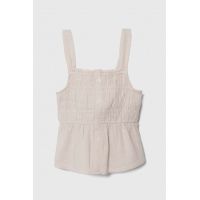 Abercrombie & Fitch top copii culoarea bej, neted