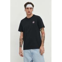 Converse tricou din bumbac culoarea negru, cu imprimeu