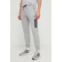 adidas Originals pantaloni de trening culoarea gri, melanj IZ3281