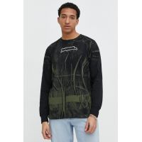 Diesel longsleeve din bumbac culoarea negru, cu model A12159.0AJBD