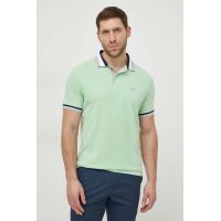 Barbour polo de bumbac culoarea verde, modelator
