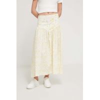 Desigual fusta culoarea galben, maxi, evazati