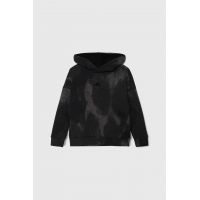 adidas bluza copii culoarea negru, cu glugă, modelator