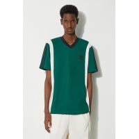 adidas Originals tricou bărbați, culoarea verde, cu imprimeu  IS1406