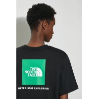 The North Face tricou din bumbac M S/S Redbox Tee barbati, culoarea negru, cu imprimeu, NF0A87NPYQI1