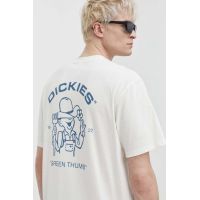 Dickies tricou din bumbac WAKEFIELD TEE SS barbati, culoarea bej, cu imprimeu, DK0A4YRC
