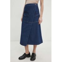 Answear Lab fusta jeans midi, evazati