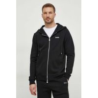 BALR. bluza barbati, culoarea negru, cu glugă, cu imprimeu