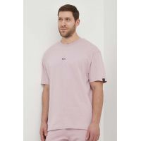 BALR. tricou din bumbac barbati, culoarea roz, cu imprimeu