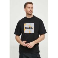 BALR. tricou din bumbac barbati, culoarea negru, cu imprimeu