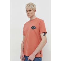 Billabong tricou din bumbac barbati, culoarea portocaliu, cu imprimeu