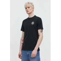 Converse tricou din bumbac culoarea negru, cu imprimeu