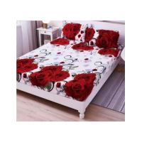 Husa Cocolino cu Elastic En-Gros, 3 Piese, pentru Pat Dublu, 180 x 200 cm, Alb