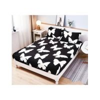 Husa Cocolino cu Elastic En-Gros, pentru Pat Dublu, 180 x 200 cm, Negru