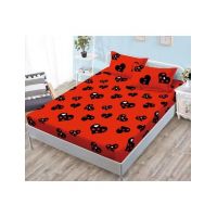 Husa Cocolino cu Elastic En-Gros, pentru Pat Dublu, 180 x 200 cm, Rosu