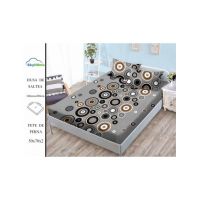 Husa Finet cu Elastic En-Gros, pentru Pat Dublu, 180 x 200 cm, 2 Fete de Perna, Gri