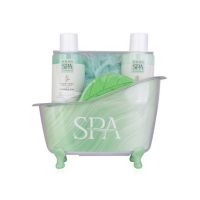 Set 4 produse de baie cu extract de aloe si unt de karite Home Spa, Accentra 6059235, 340 ml Engros