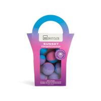 Set 8 bile efervescente de baie Sunset, IDC Institute 99025, 8 x 15g Engros