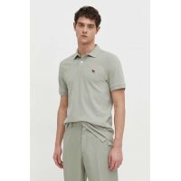 Abercrombie & Fitch tricou polo barbati, culoarea verde, neted