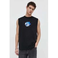 Karl Lagerfeld Jeans tricou din bumbac barbati, culoarea negru
