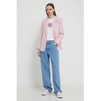 Abercrombie & Fitch sacou culoarea roz, un singur rand de nasturi, neted