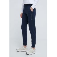 EA7 Emporio Armani pantaloni de trening culoarea albastru marin, cu imprimeu