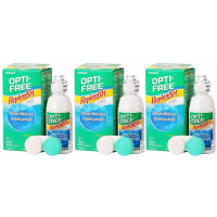 Solutie intretinere lentile de contact Opti-Free RepleniSH 3 x 120 ml + suport lentile cadou