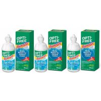 Solutie intretinere lentile de contact Opti-Free RepleniSH 3 x 300 ml + suport lentile cadou