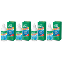 Solutie intretinere lentile de contact Opti-Free RepleniSH 4 x 300 ml + suport lentile cadou