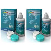 Solutie intretinere lentile de contact Solo-Care Aqua 2 x 90 ml + suport lentile cadou
