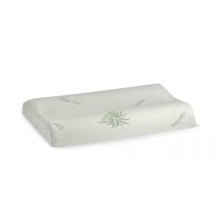 Perna ergonomica Memory Aloe Vera Somnart, sustinere exacta pentru gat si cap, husa detasabila, 42x72x12 cm