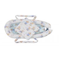 Baby Nest Somnart: Cosulet bebelusi + Salteluta 42x84x2 cm + Paturica 70x70 cm model Ursuleti