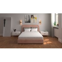 Saltea cu spumă poliuretanică 7 Zone SOMNART 90x200, înălțime 17 cm, ortopedică, husă detașabilă cu fermoar, fermitate medie