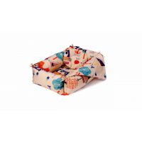 Set reductor bebe nest + paturica + pernuta pentru formarea capului bebelusului SomnArt, model bufnite, Crem