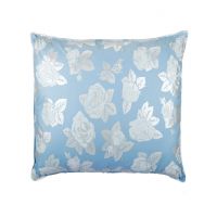 Perna SOMNART, 60x60 cm, umplutura pene 90%, puf 10%, bumbac 100%, model floral blue