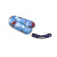 Pachet Perna 3 in 1: gravide, alaptat, suport bebe, model aviator + HUSA aditionala pentru Perna, model cosmos