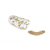 Pachet Perna 3 in 1: gravide, alaptat, suport bebe, model Jungle + HUSA aditionala pentru Perna, model Honey