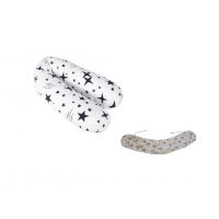 Pachet Perna 3 in 1: gravide, alaptat, suport bebe, model stelute + HUSA aditionala pentru Perna, model ursuleti