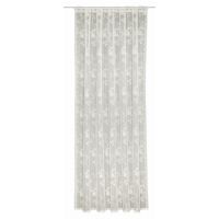 Perdea living, Marie, pentru prindere pe teava, L140 x H245, alb-bej