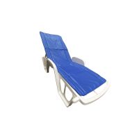 Saltea cu interior vatelină Somnart 60x190, înălțime 1 cm, pentru șezlong, două segmente, husă impermeabilă, culoare bleumarin