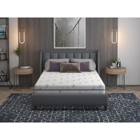 Saltea cu memorie Somnexpert Lavanda 180x200, înălțime 16 cm, ortopedică, husă tratată cu lavandă, lavabilă, cu fermoar, rulată, fermitate medie