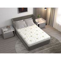 Saltea cu spumă poliuretanică Somnart FermiMax Aloe Vera 90x200, înălțime 15 cm, anatomică, husă lavabilă și detașabilă cu fermoar, fermitate ridicată