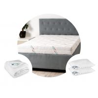 Pachet 1 Saltea HypoallergenicMed Antibacteria SomnART 140x200x18 cm + Pilota HypoallergenicMed 180x200 + 2 perne 50x70