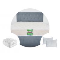 Pachet 1 Saltea ortopedica SomnART DORMA, cu arcuri, 180x200x20 cm + 1 Pilota matlasata 200x220 + 2 perne 50x70