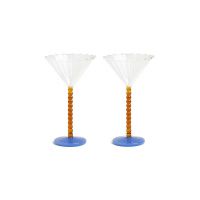 &k amsterdam set de pahare de vin Coupe Perle Amber 2-pack