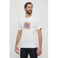 adidas TERREX tricou TX Unite barbati, culoarea alb, cu imprimeu, IM8366