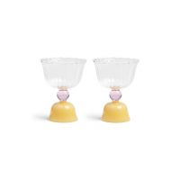 &k amsterdam set de pahare de vin Glass Tulip Caramel 2-pack