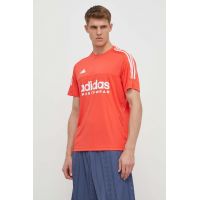 adidas tricou de antrenament TIRO culoarea rosu, cu imprimeu, IL5662