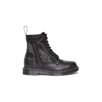 Dr. Martens bocanci de piele 1460 Gothic Americana culoarea negru, cu toc plat, DM31624001