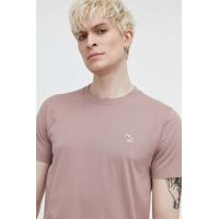 Abercrombie & Fitch tricou din bumbac barbati, culoarea roz, neted